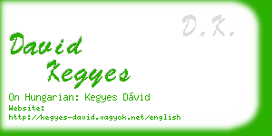 david kegyes business card