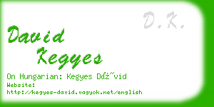 david kegyes business card